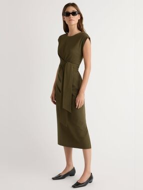 Modern Citizen Fei Tie-Front Organic Cotton Dress, Size Small